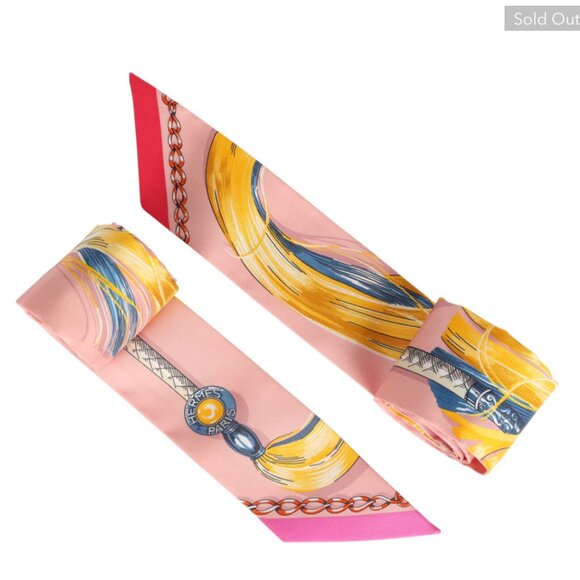 Authentic Hermès Cavalcades Silk Twilly - Picture 5 of 16